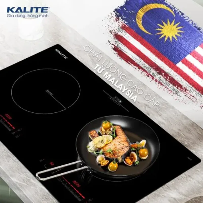Bếp từ đôi KALITE KDI73 linh hoạt bền bỉ chịu nhiệt tốt 572234