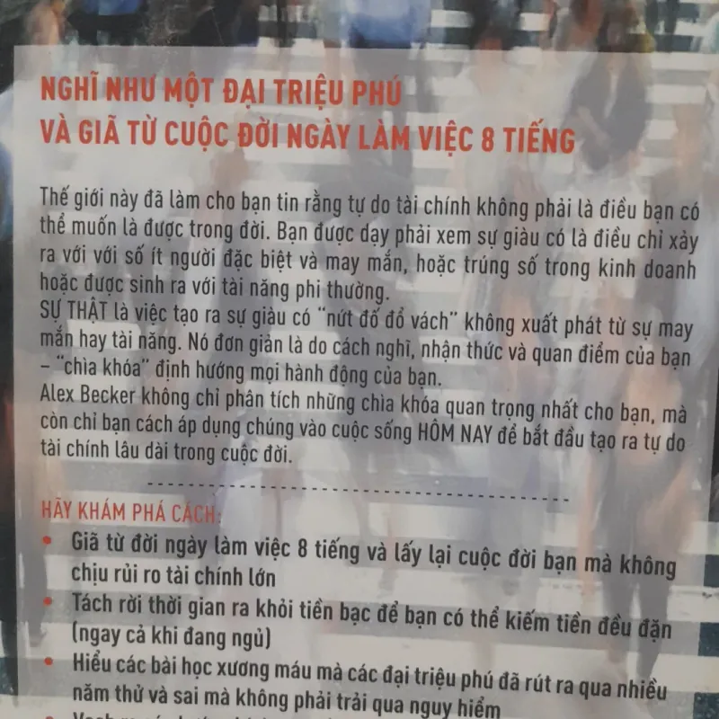 Alex Becker - NÓI KHÔNG VỚI CHIẾN BINH GIAO THÔNG, 10 chìa khóa khởi nghiệp 756217
