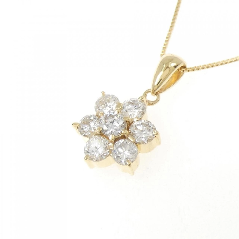 K18YG Hoa Kim Cương Dây Chuyền 1.04CT - Hàng hiệu Chính hãng 858619