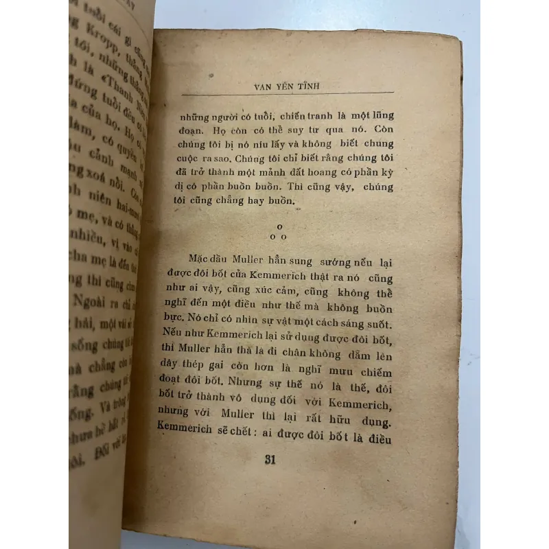 MẶT TRẬN MIỀN TÂY VẪN YÊN TĨNH – Erich Maria Remarque - nxb kinh thi 1973 991680