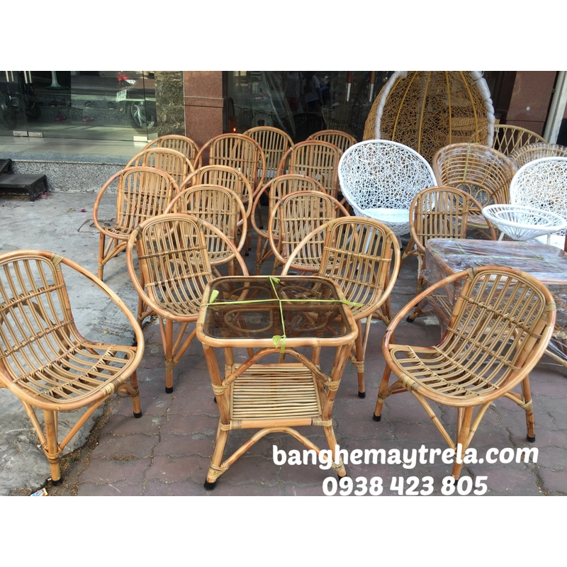 Bàn ghế sò mây cafe giá rẻ 469630