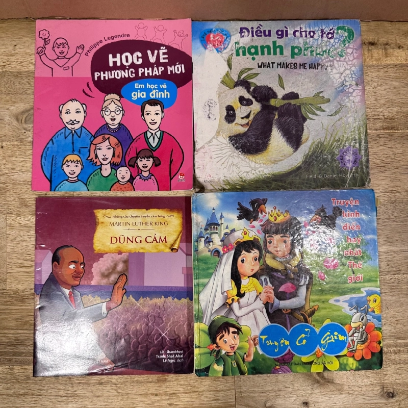 Combo 4 cuốn thiếu nhi chọn lọc, bìa cứng+ mềm, mới 60% SBM2108 916652
