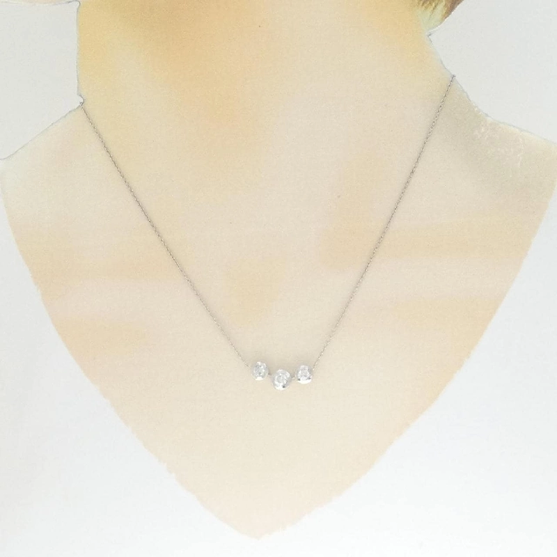 K18WG Dây chuyền kim cương 0.50CT - Hàng hiệu Chính hãng 866643