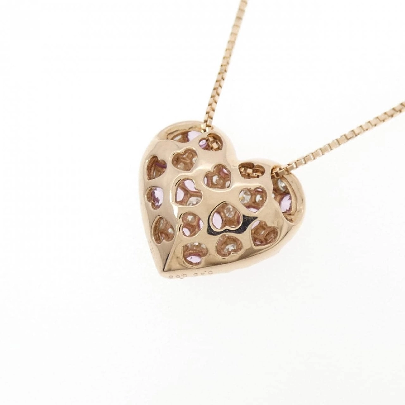 K18PG Dây chuyền hình trái tim Sapphire 0.68CT - Hàng hiệu Chính hãng 861482