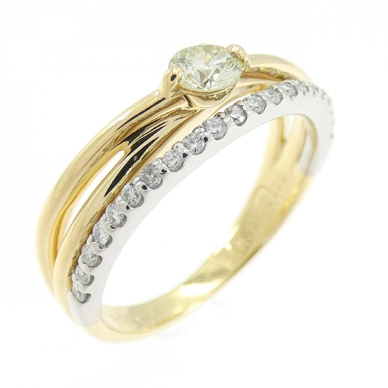 Nhẫn kim cương K18YG/PT900 0.180CT 668841