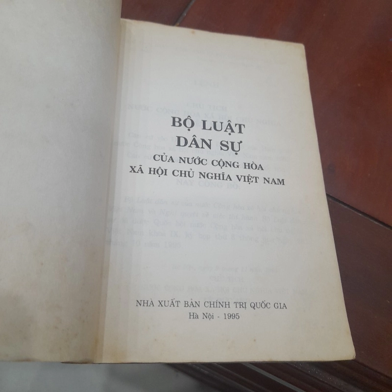 BỘ LUẬT DÂN SỰ của Nước CHXHCN Việt Nam (năm 1995) 474082