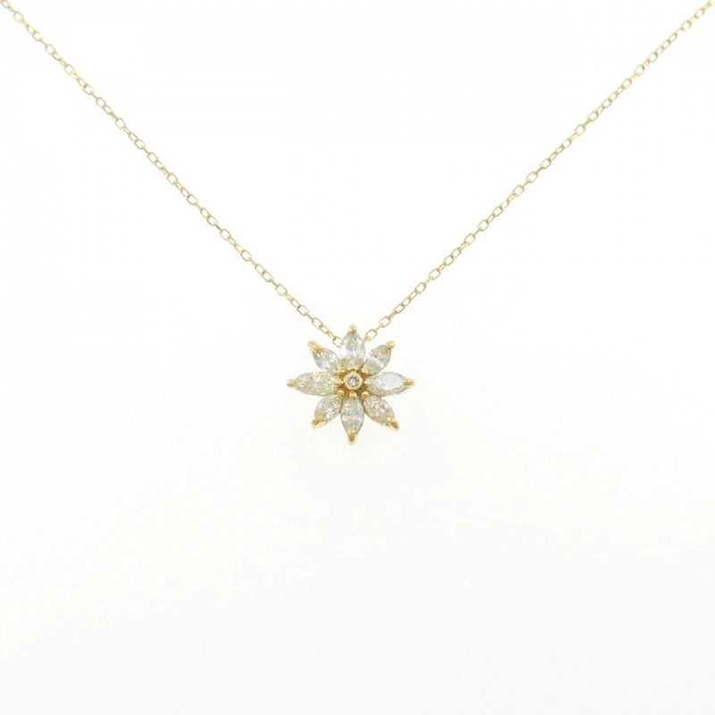 K18YG Hoa Kim Cương Dây Chuyền 0.50CT - Hàng hiệu Chính hãng 863491