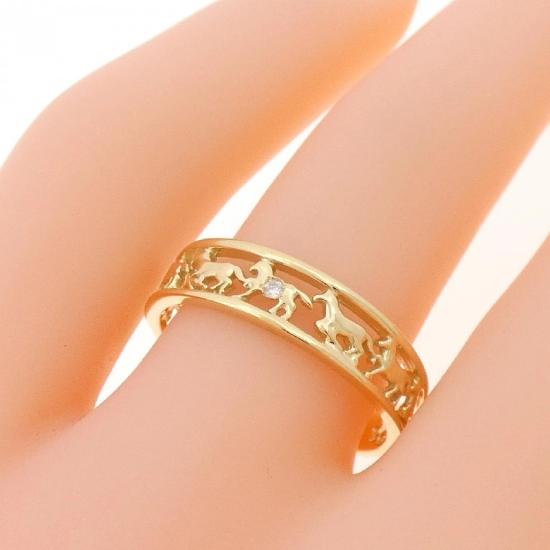 Nhẫn kim cương K18YG 0.01CT 670104