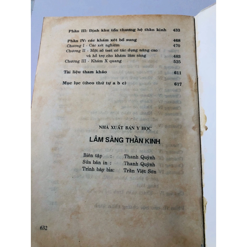 LÂM SÀNG THẦN KINH  - 632 trang, nxb: 1993 360298