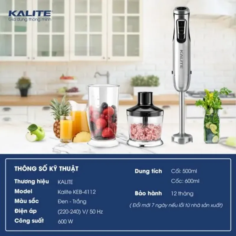 🔥 KALITE KEB4112 – NHỎ GỌN TIỆN LỢI, XAY MỊN CHUẨN ĐẦU BẾP! ⚡🥣 720903