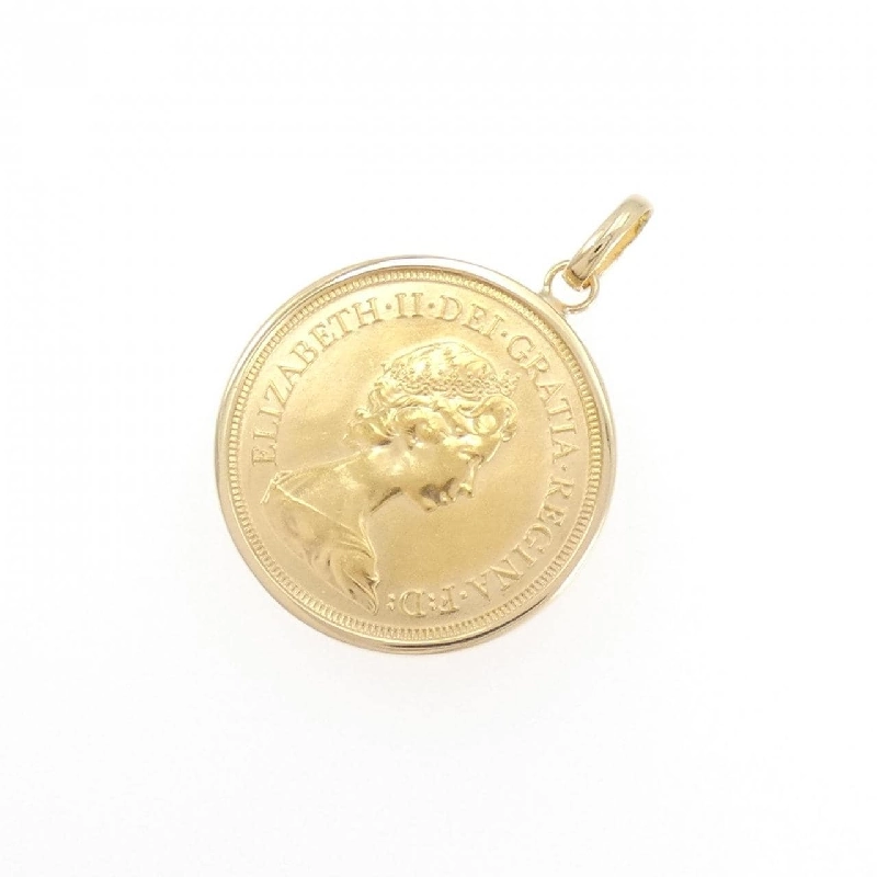 K18YG(枠) Dây chuyền đồng xu - Hàng hiệu Authentic 870925