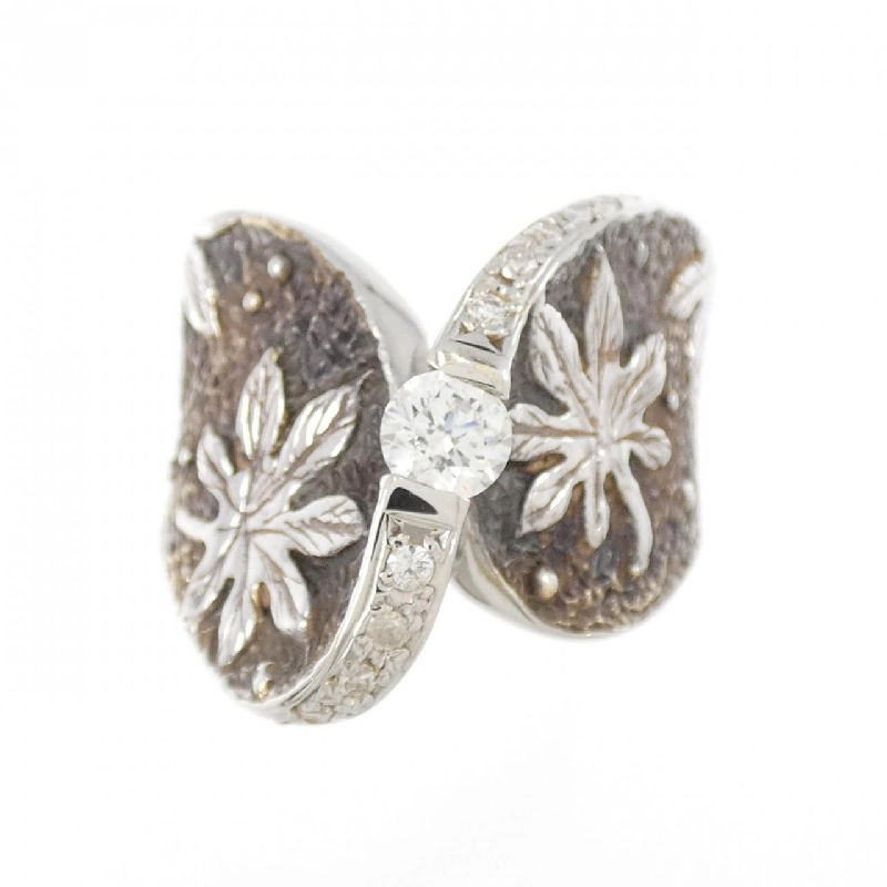 Nhẫn kim cương lá K18WG/K18BG 0.30CT - Hàng hiệu Authentic 853187