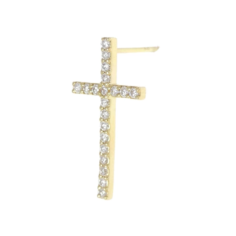 Bông tai Biジュードエム hình chữ thập 0.25CT một bên - Hàng hiệu Authentic 844018