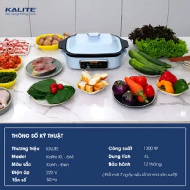 KALITE KL-666 – Lẩu & nướng gộp 1, tiện lợi mỗi bữa ăn 754723