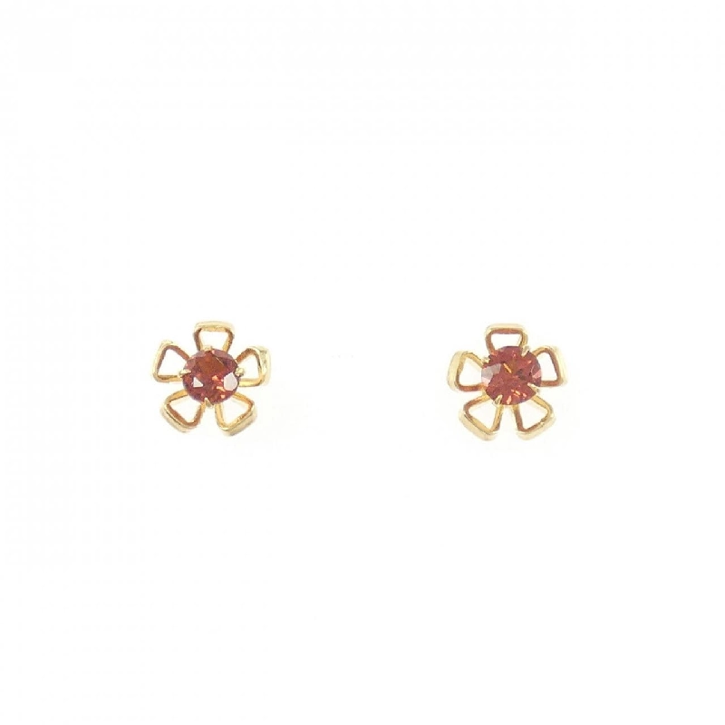 K18YG Bông tai Garnet - Hàng hiệu Chính hãng 867916