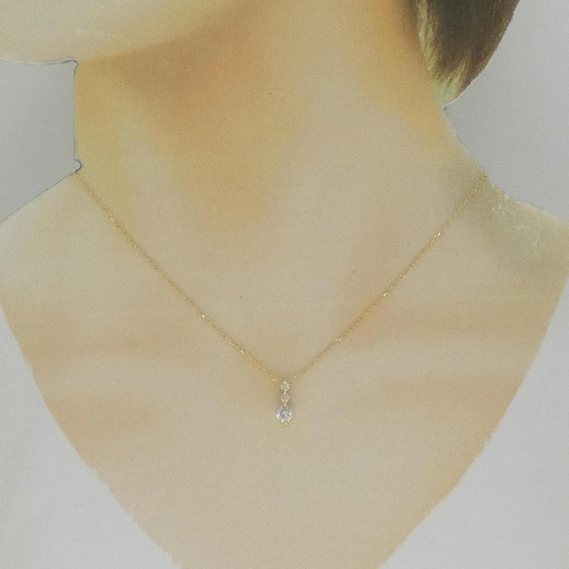 K18YG Dây chuyền kim cương 0.50CT - Hàng hiệu Authentic 861349