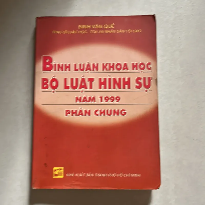 Bình luận khoa học Bộ luật hình sự 1999s Phần chung 567337
