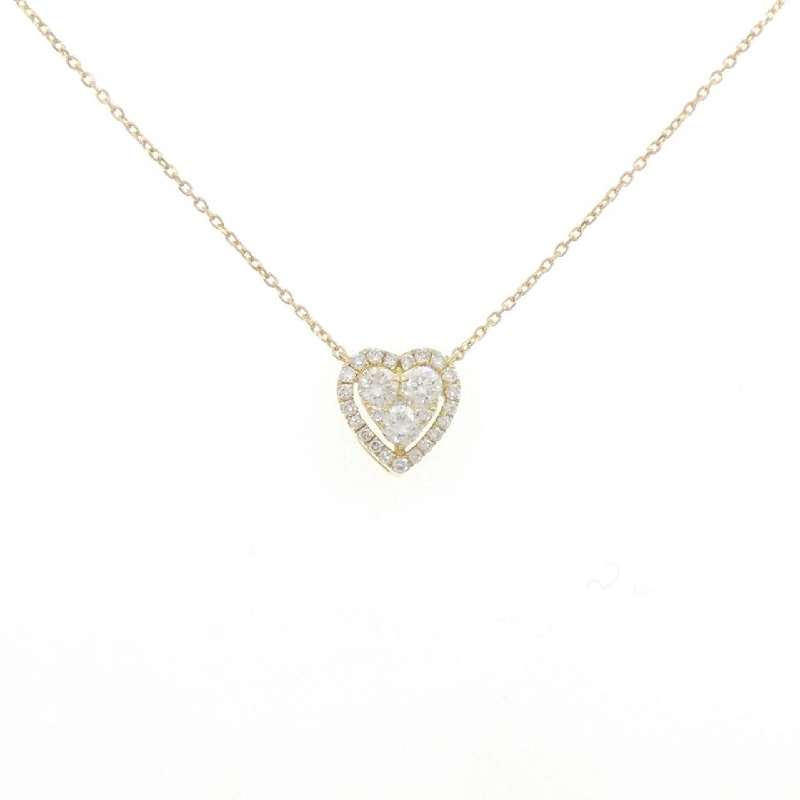 K18YG Dây chuyền kim cương hình trái tim 0.40CT - Hàng hiệu Chính hãng 857775