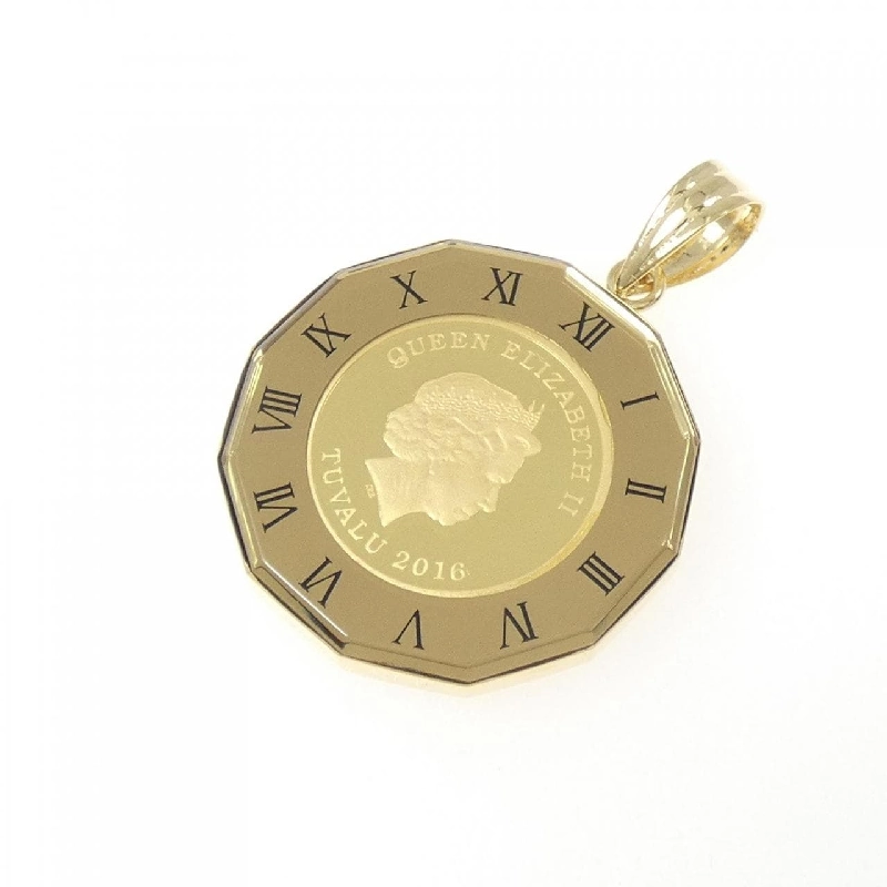 K18YG(枠) Đồng xu Mặt dây chuyền - Hàng hiệu Chính hãng 877511