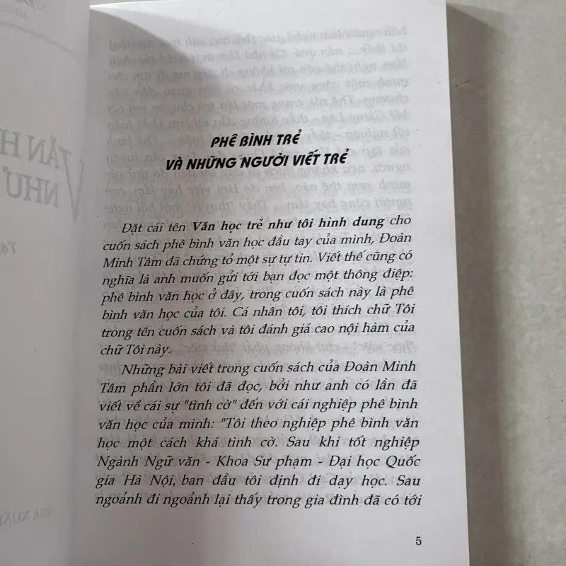 Văn học trẻ như tôi hình dung - Đoàn Minh Tâm 746851