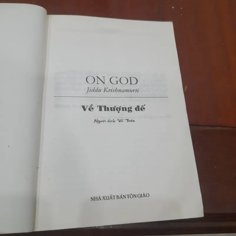 Jiddu Krishnamurti - VỀ THƯỢNG ĐẾ 776815
