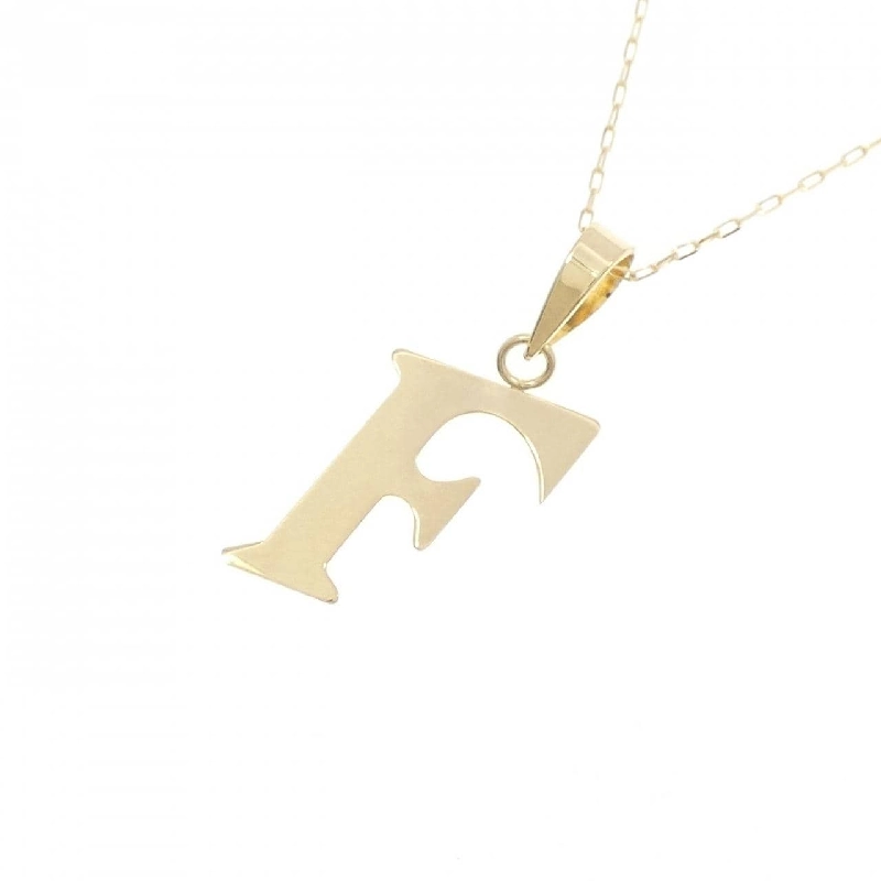 K18YG Chữ cái F Dây chuyền - Hàng hiệu Chính hãng 858052