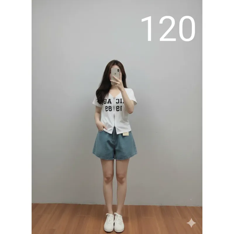 Set áo thun quần đùi denim cá tính size M 748211