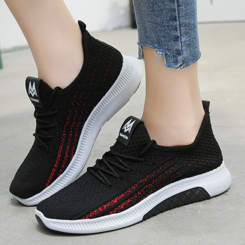 Giày thể thao sneaker Nữ kẻ sọc, đế khoan phối màu – Mã số 1830 220317