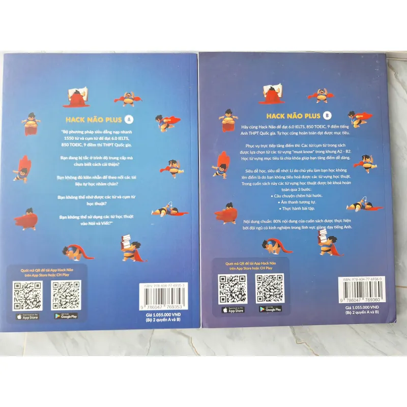 Trọn bộ 4 cuốn sách Hack não từ vựng và ngữ pháp và Hack não Plus 697483