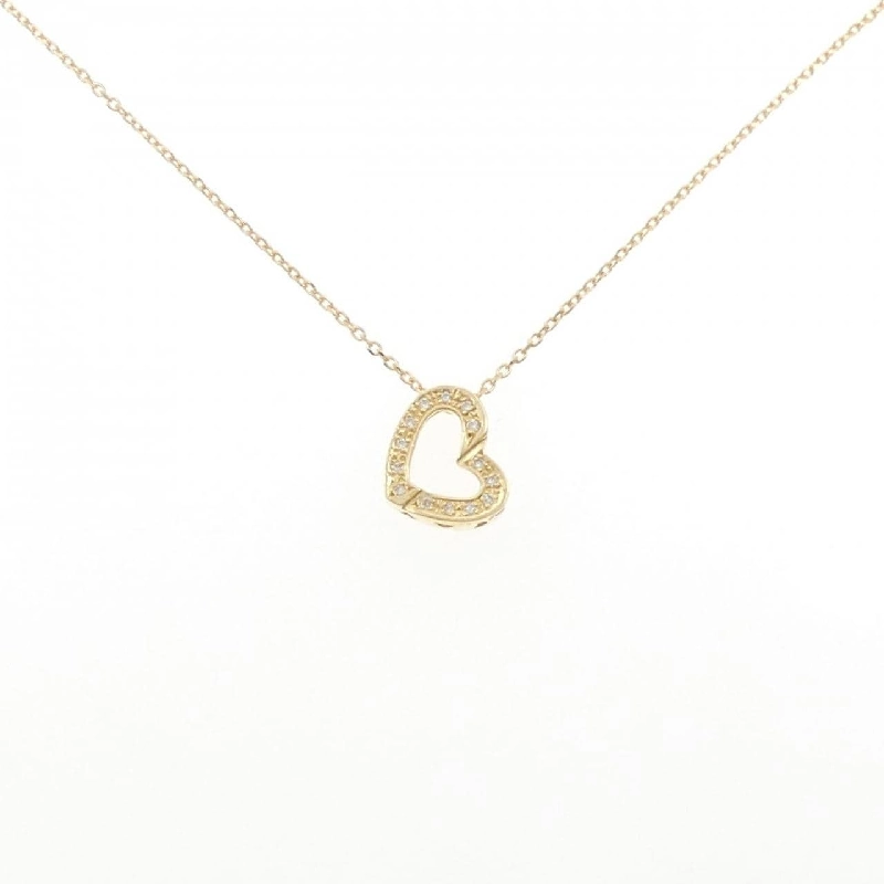 K18YG Dây chuyền kim cương hình trái tim 0.09CT - Hàng hiệu Chính hãng 858901