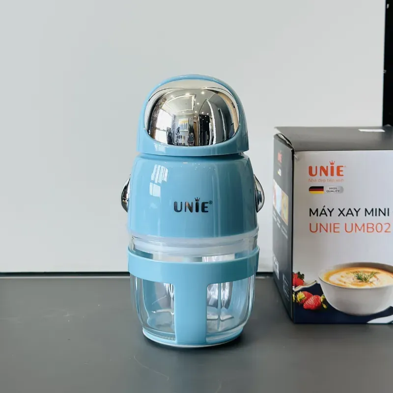 Máy xay mini UNIE UMB02 200W, cối thủy tinh kháng khuẩn + lưỡi dao inox 3 tầng 578118