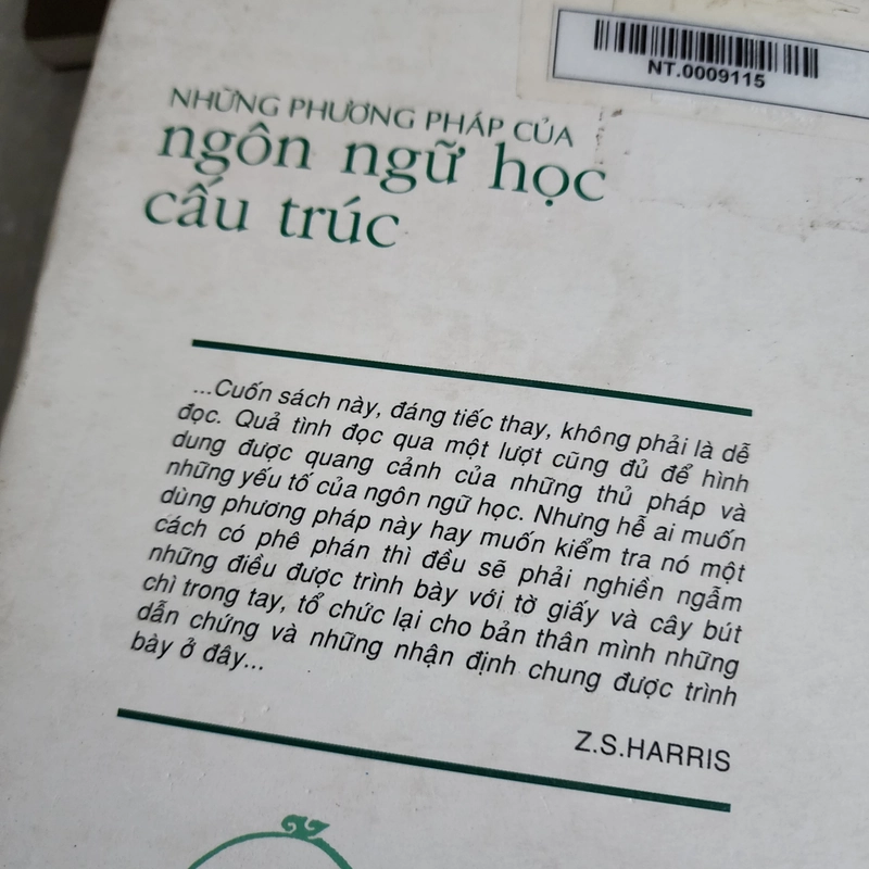 Những phương pháp của ngôn ngữ học cấu trúc | Z. S. Harris. Cao xuân Hạo dịch 530008