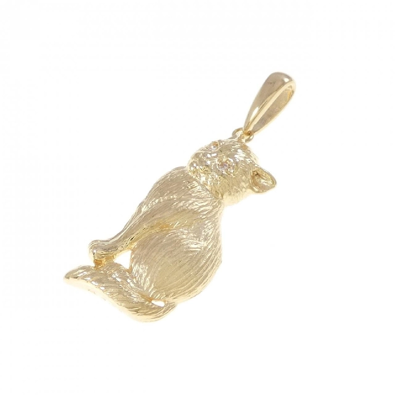 K18YG Mèo Kim Cương Dây Chuyền 0.01CT - Hàng hiệu Chính hãng 866013