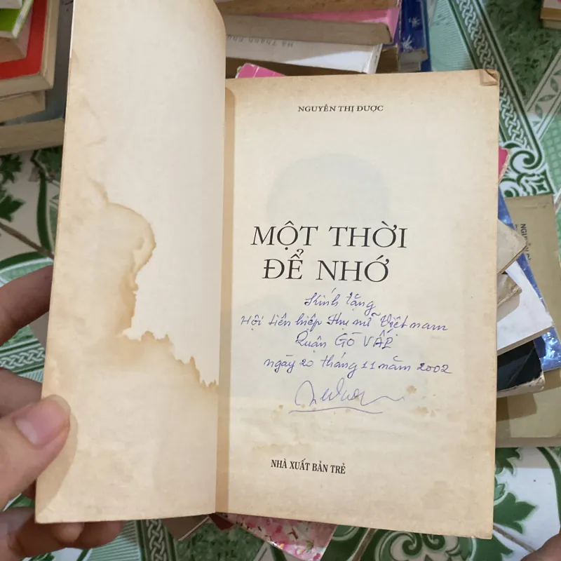 Một Thời Để Nhớ của tác giả Nguyễn Thị Được 1041487