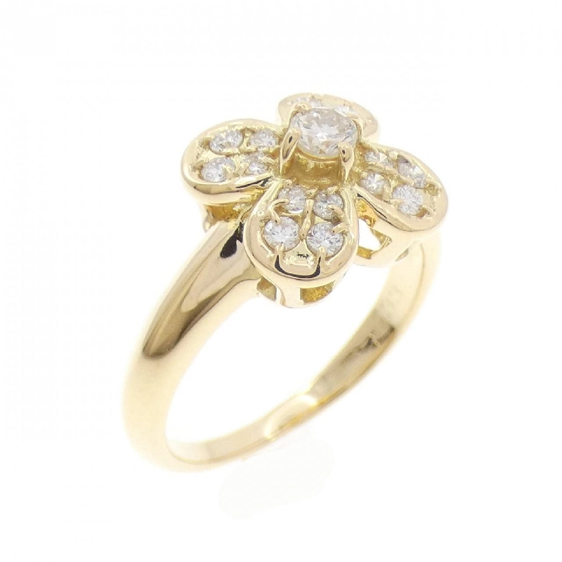 Nhẫn kim cương hoa K18YG 0.33CT - Hàng hiệu Authentic 850005