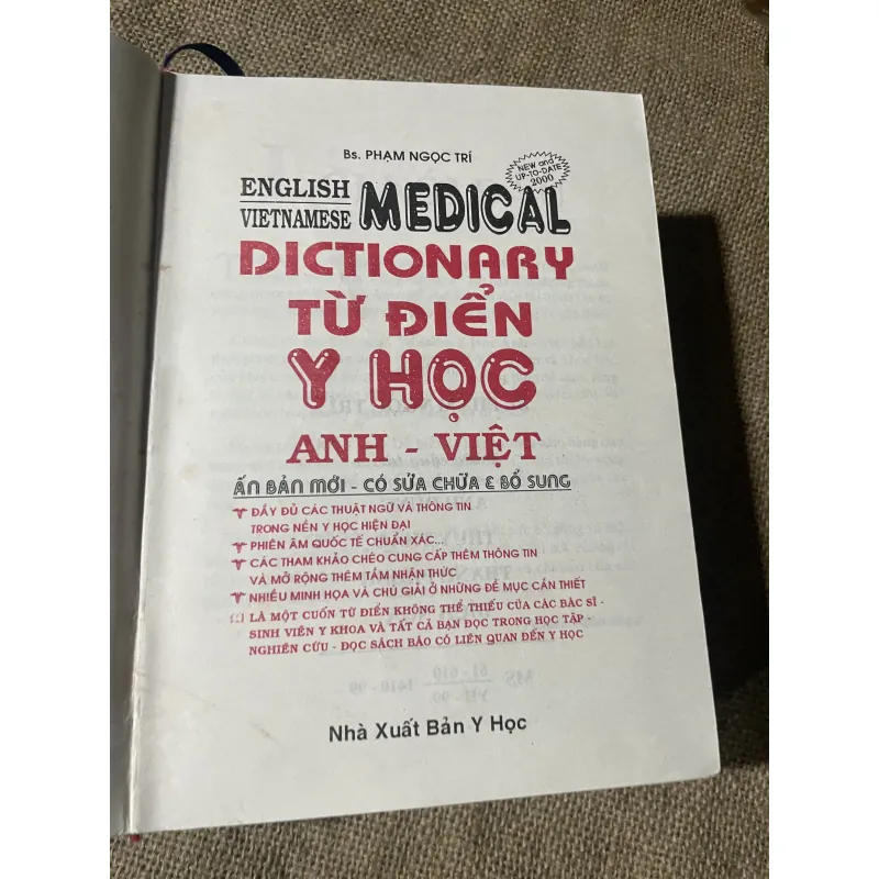 Từ điển y học Anh Việt - hơn 1000 trang  750254