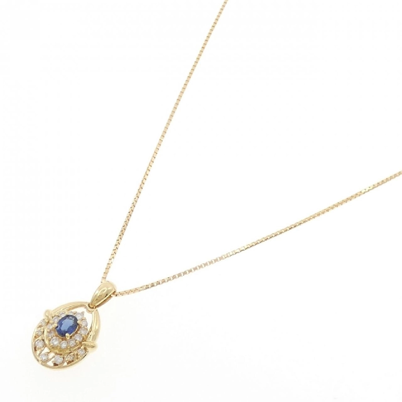 K18YG Sapphire Necklace 0.52CT - Hàng hiệu Authentic 859131