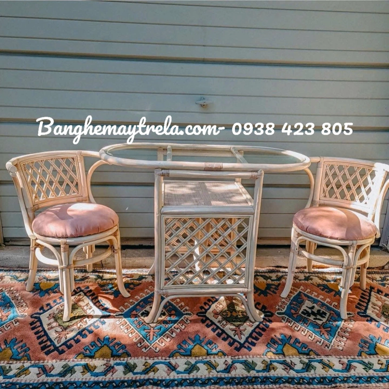 Bộ bàn ghế mây cafe 471134