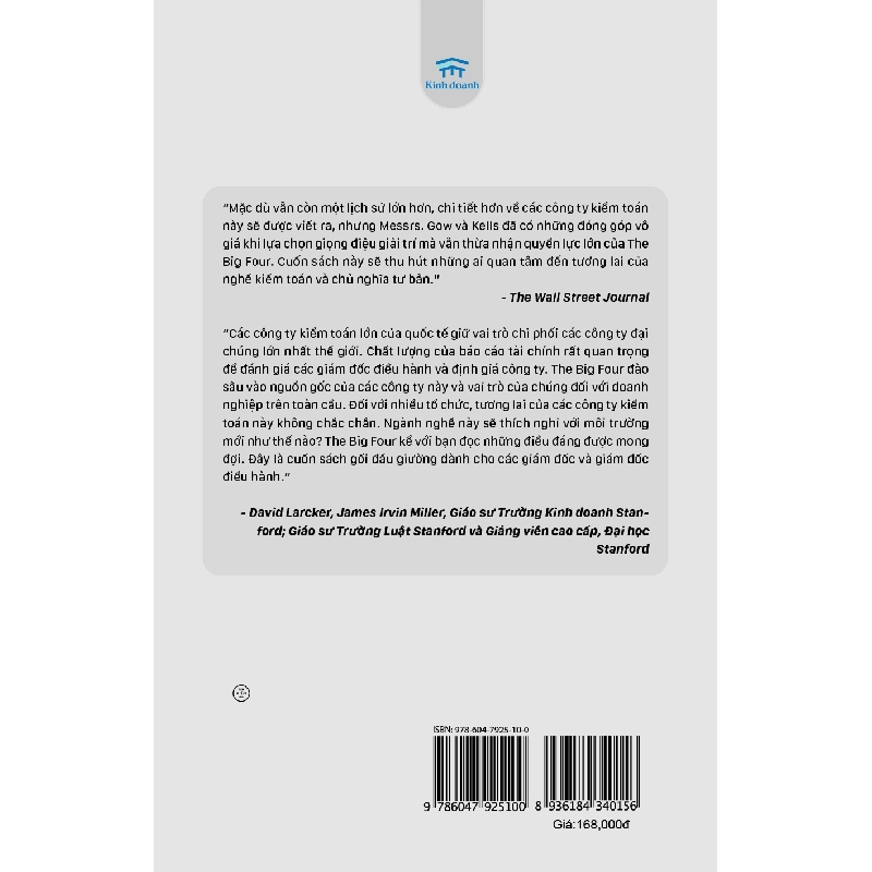 The Big Four - 4 Đại Gia Kiểm Toán: Deloitte - PwC - EY - KPMG - Ian D. Gow, Stuart Kells 331455