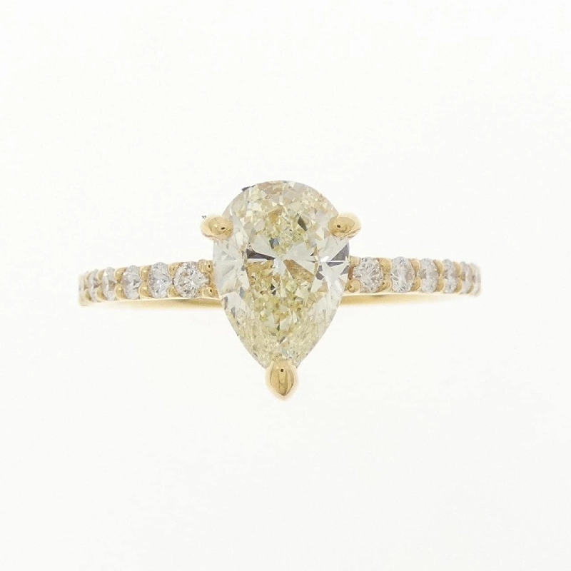 Nhẫn K18YG Kim Cương 1.028CT M IF Hình Giọt Nước - Hàng hiệu Chính hãng 874953