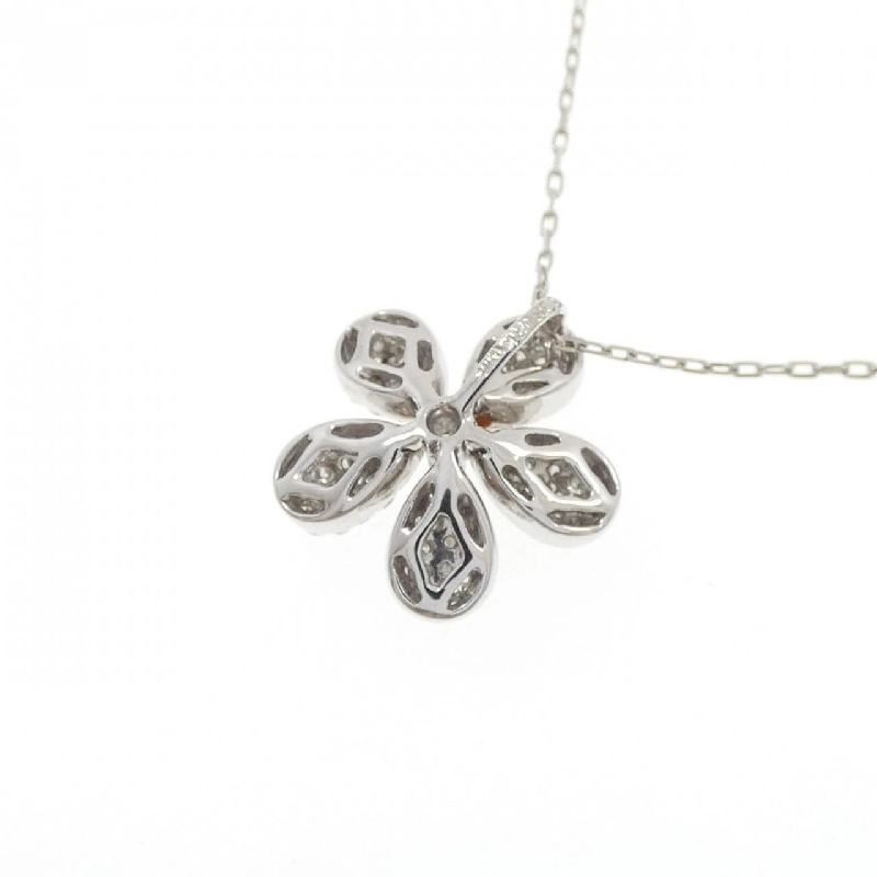 Dây chuyền kim cương hoa × Pave 18KWG/K18WG 0.538CT - Hàng hiệu Authentic 860066
