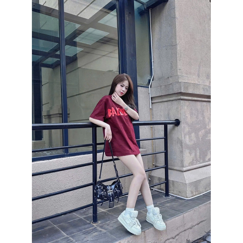 ÁO THUN NỮ OVERSIZE BALENCIAGA - CHẤT NGẦU, MẶC LÊN LÀ CHẤT 538951