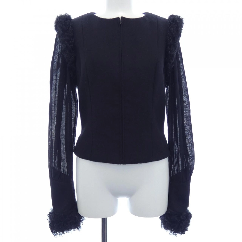 【Mã giảm giá】Áo khoác không cổ CHANEL 637437