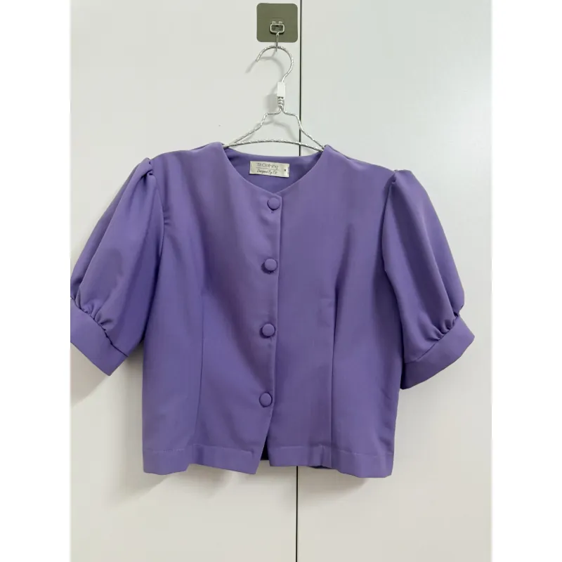 Áo sơ mi thiết kế TIT CLOTHING sz M tím hoa cà mới 95%  929871