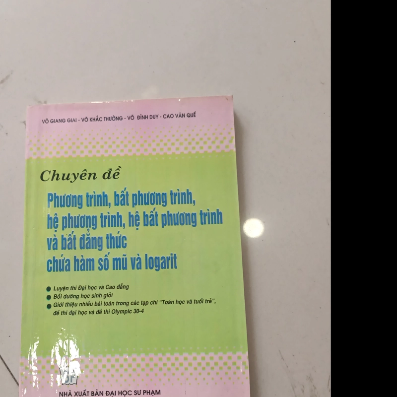 Chuyên đề phương trình, bất phương trình, hệ phương trình, hệ bất phương trình  460669