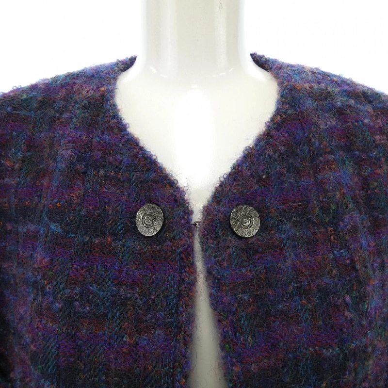 【Mã giảm giá】【Cổ điển】Áo khoác không cổ CHANEL 643220