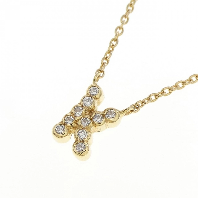 K18YG Chữ cái K Dây chuyền kim cương - Hàng hiệu Chính hãng 858033