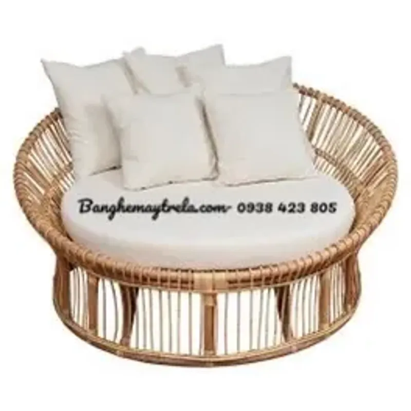 Giường thư giãn mây tự nhiên dáng tròn 712399