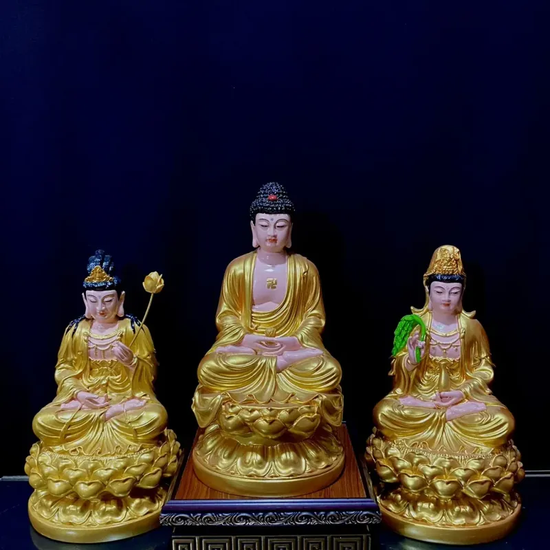 Tượng A DI Đà Ngồi 30 vẻ vàng composite mới 100% 787168