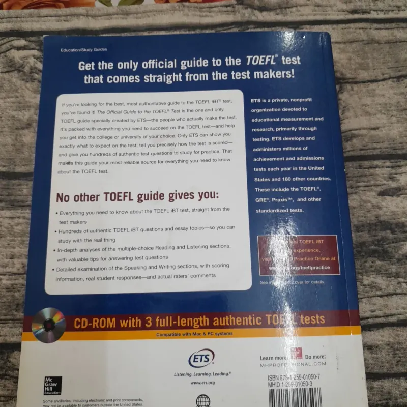 Sách The Official Guide to the TOEFL TEST 4TH EDI with Authentic Tests. Singapore 2012 761557